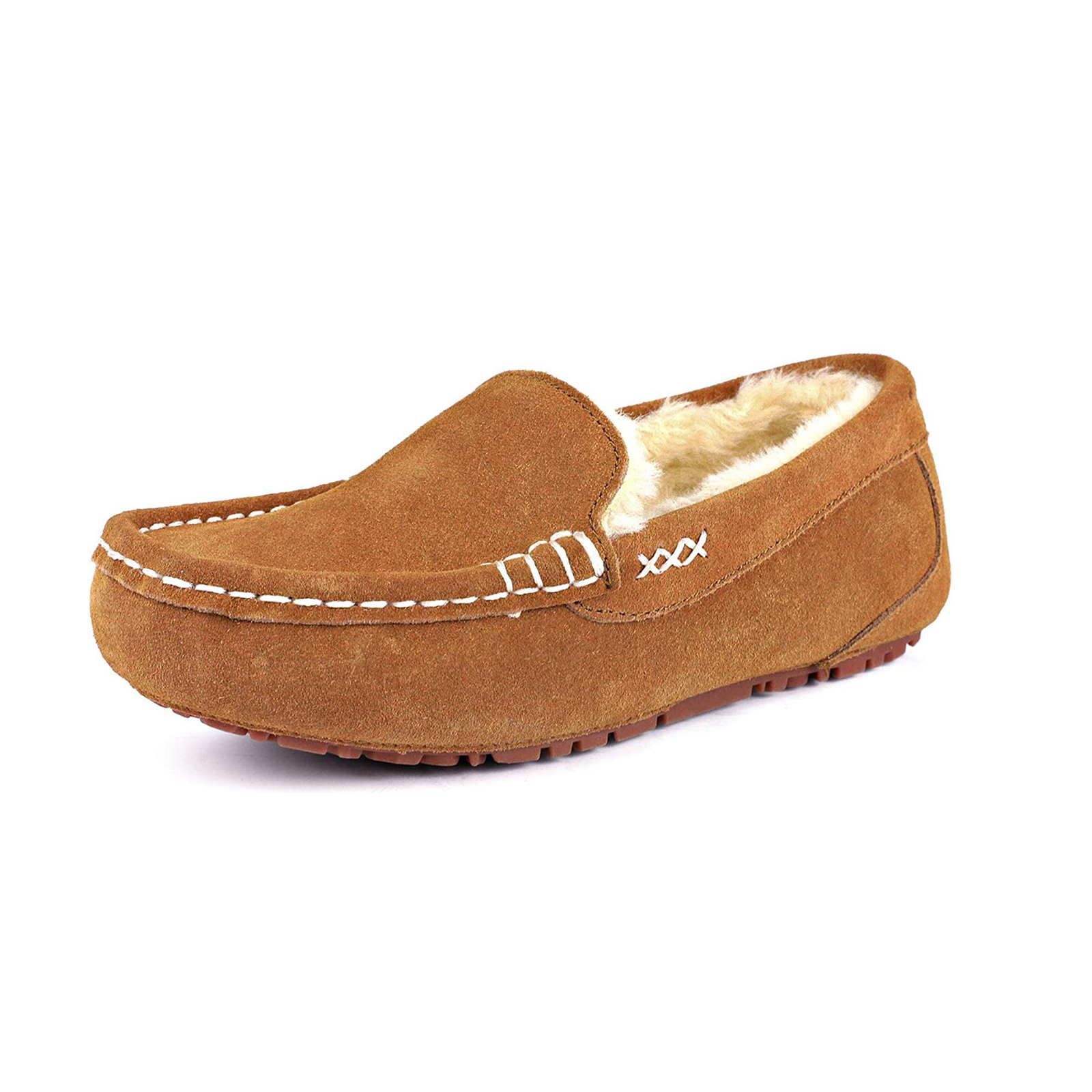 DREAM PAIRS Women Warm Faux Fur Lined Slipper Moccasin Loafers Slip On Slippers