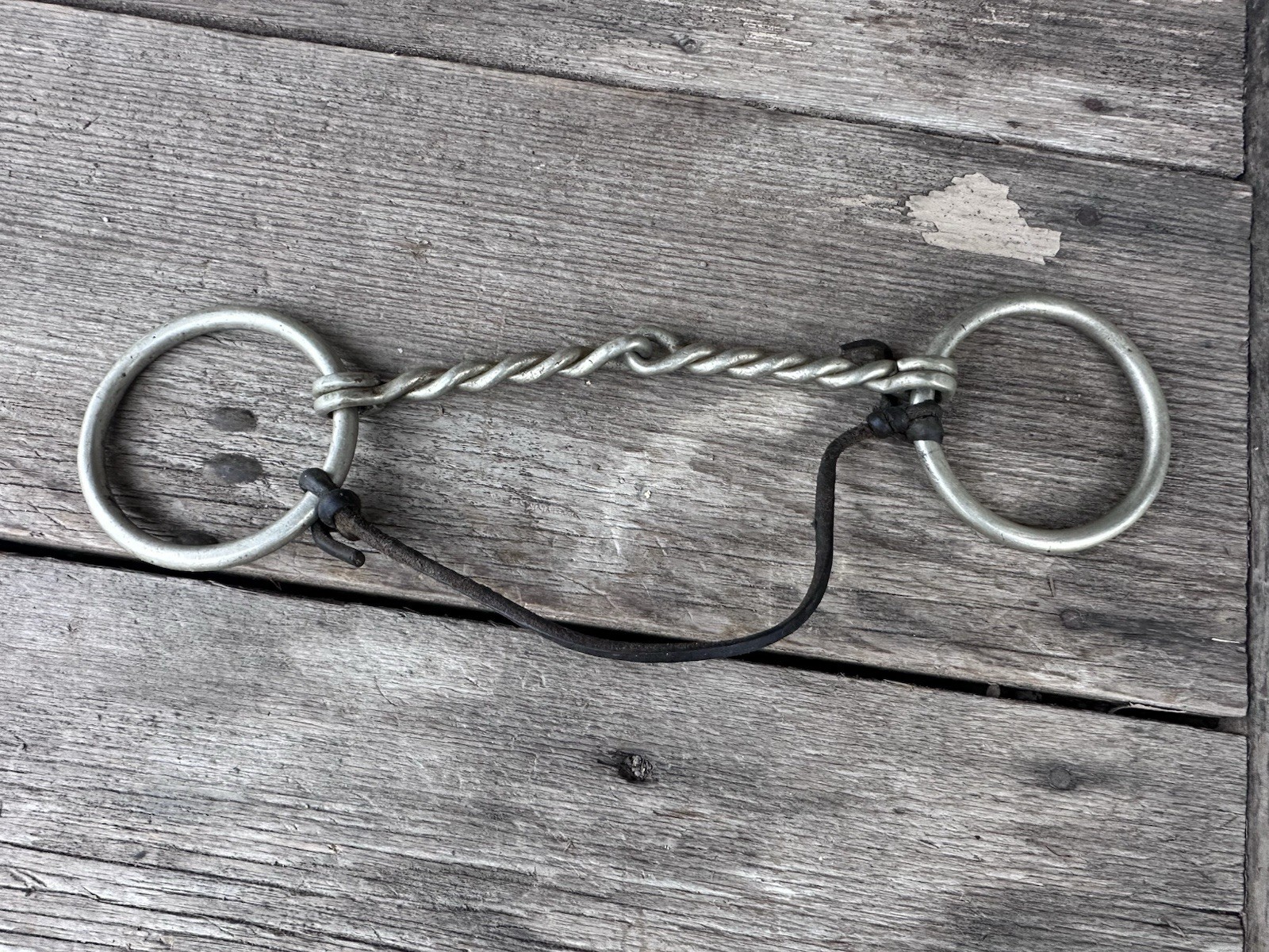 Horse Tack - 5” Loose Ring Twisted Wire Bradoon Snaffle Bit