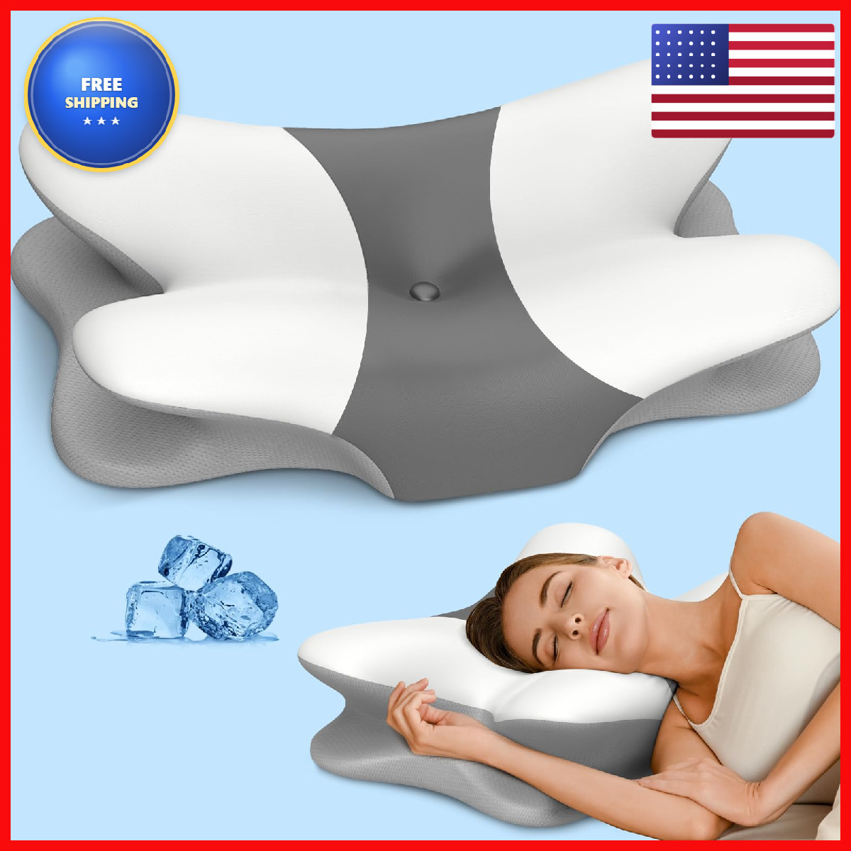 Besyodo Cervical Pillow For - Pillow For Sleeping Contour Memory
