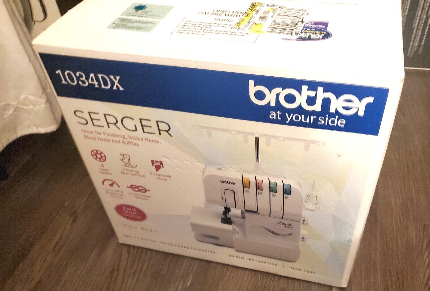 Brother 1034DX 3/4 Thread Serger Machine Metal Frame Serger: brand new