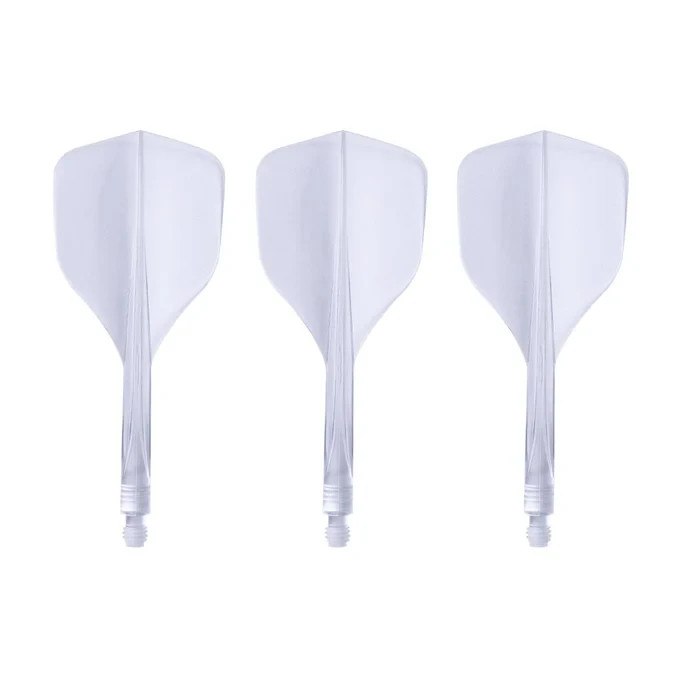 CLEAR CONDOR AXE 120  SMALL STANDARD TRI-FIN DART SHAFT/FLIGHT COMBO SHORT SHAFT