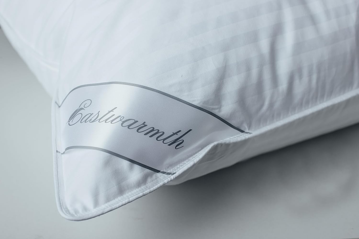 Goose Down Feather Soft Pillows One Pillow 100% Cotton Supportive Bed Pillow Str