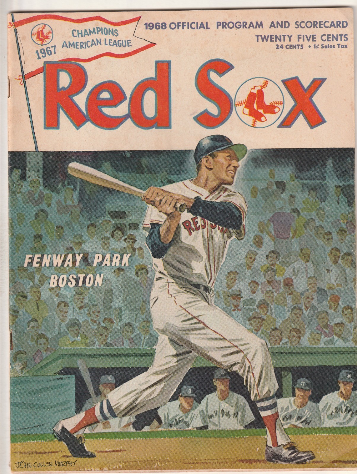 1968 Boston Red Sox vs Minnesota Twins Baseball Program---Yaz---Killebrew
