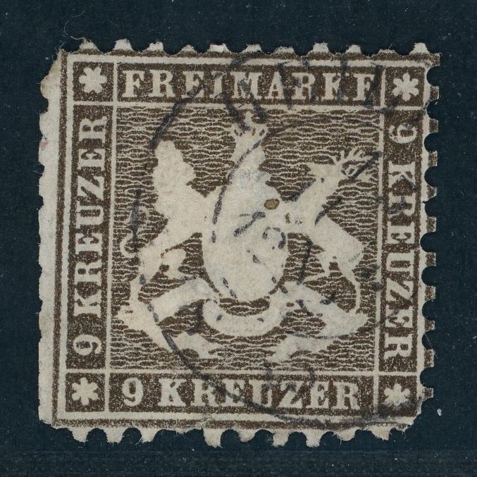 Württemberg Michel number 28d stamped, inspected - significant defects
