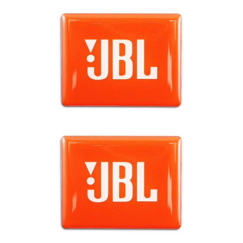 2PCS For JBL plastic+Aluminum Sticker logo Badge Replacement piece 58mmx45mm