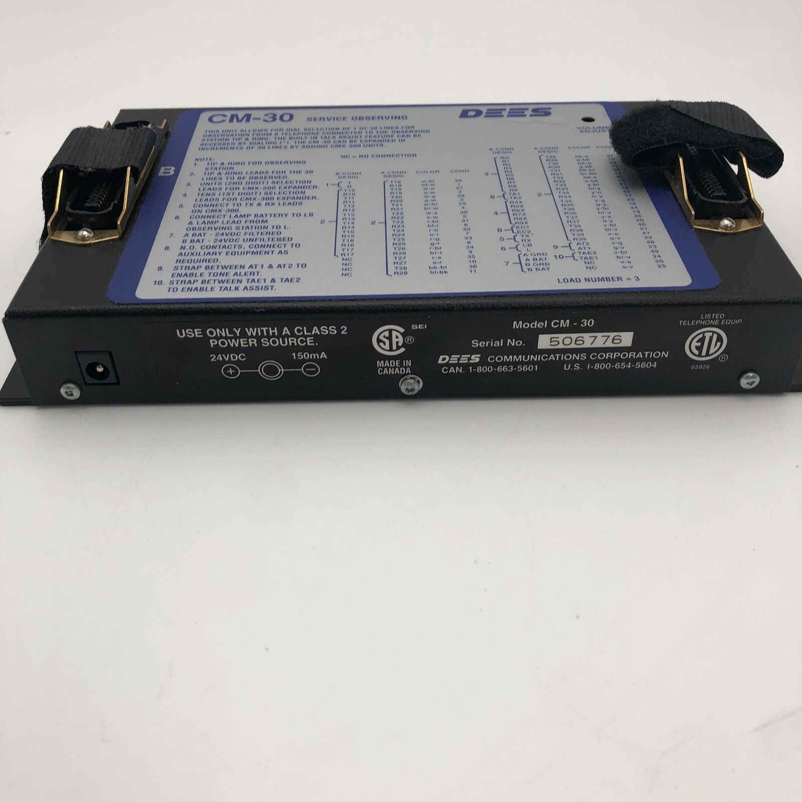 Dees CM-30 Phone Service Observing Unit UNTESTED READ