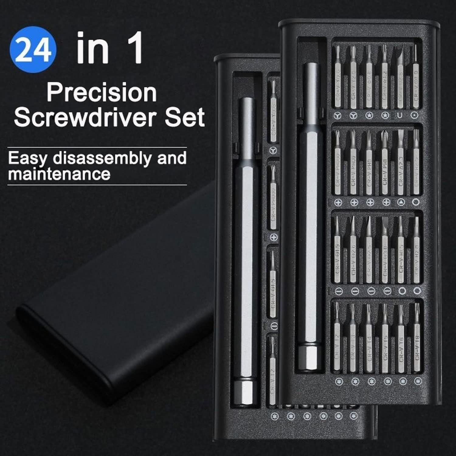 24 In 1 Small Precision Screwdriver Set Magnetic Mini Screwdriver Bit Set For PC