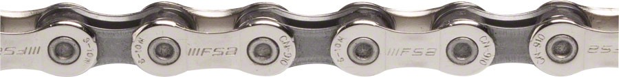 Full Speed Ahead Team Issue 10-Speed Nickel Plated Silver Chain with Chamfered