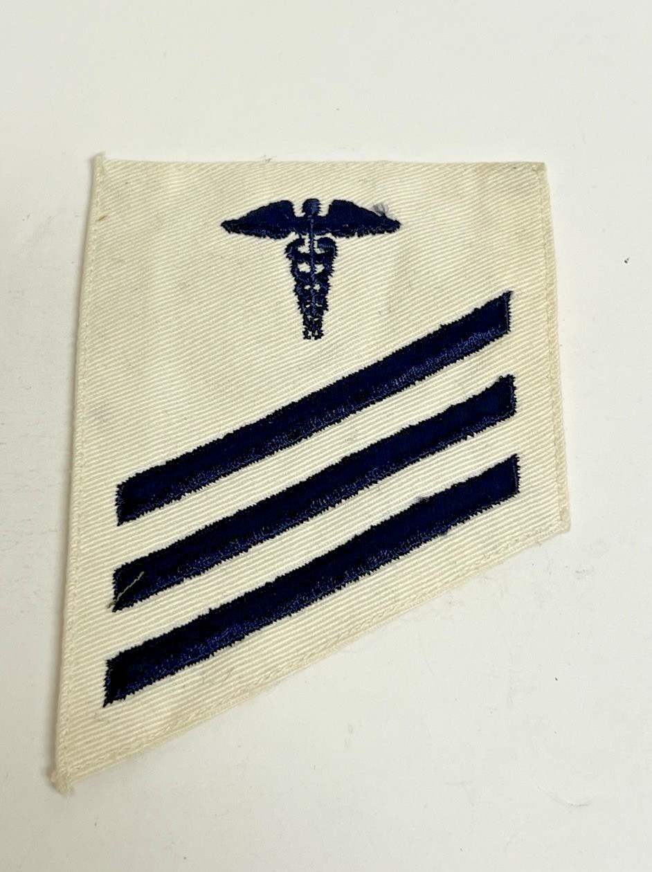 US Navy Rate Hospital Corpsman Seaman E3 Patch USN Dress Whites