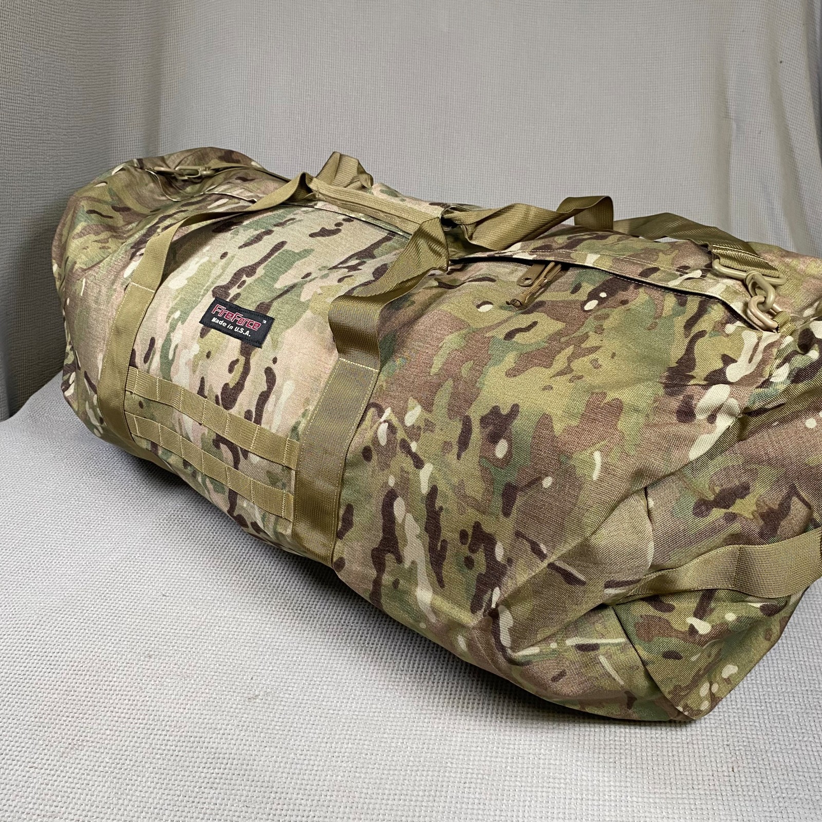 FireForce Round Duffel Bag with MOLLE PALS - 140L 36" x 18" - Multicam