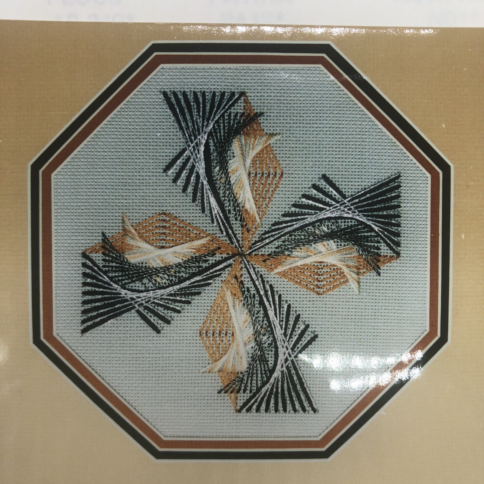 Vtg La Mancha Ruth Dilts Needlepoint String Art Geometric Pattern Only 1991