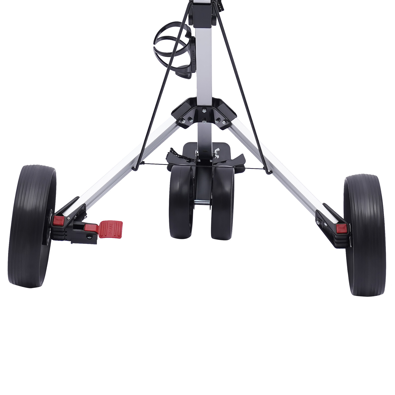 3-Wheel Golf Push Pull Cart Lightweight Folding Golf Walking Push Cart