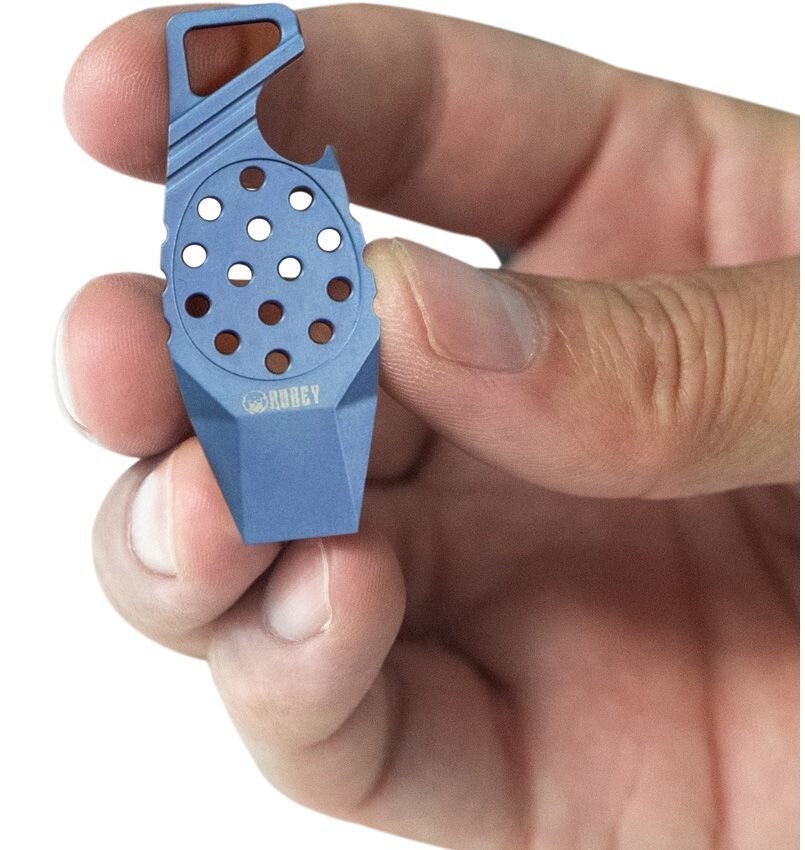 Kubey Blue Titanium Multi Tool With Bottle Opener Pry Bar Loop For Lanyards