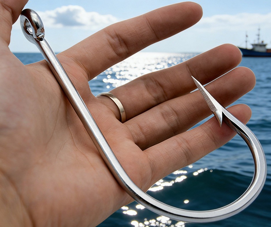 Stainless Steel Super Large shark Fishing Hook Big Game Fish Tuna 7731-20/0