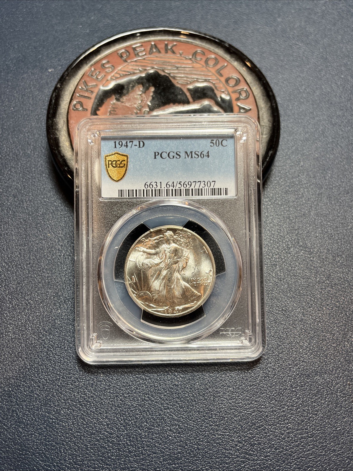 1947-D Walking Liberty Half Dollar, PCGS, MS64