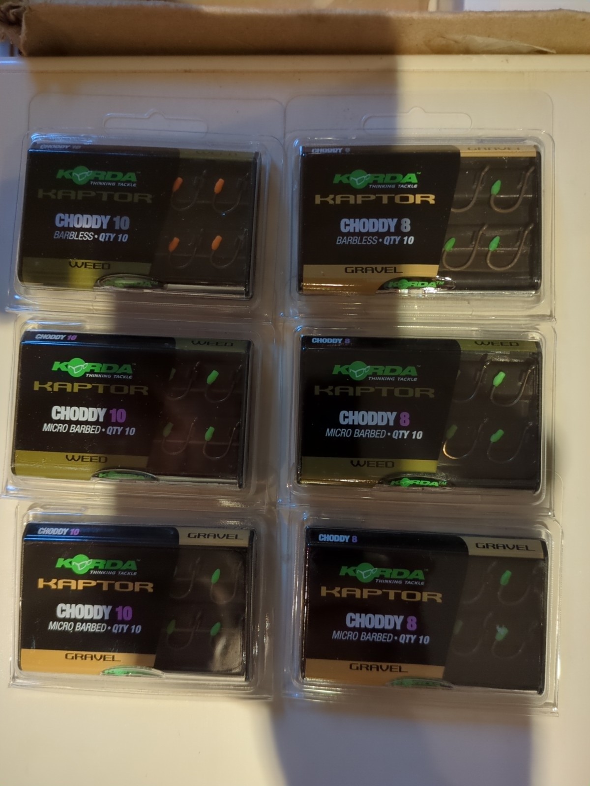 Korda Kaptor 8 ;10 ,Choddy Micro Barbed Carp Fishing Hooks | **BRAND NEW**