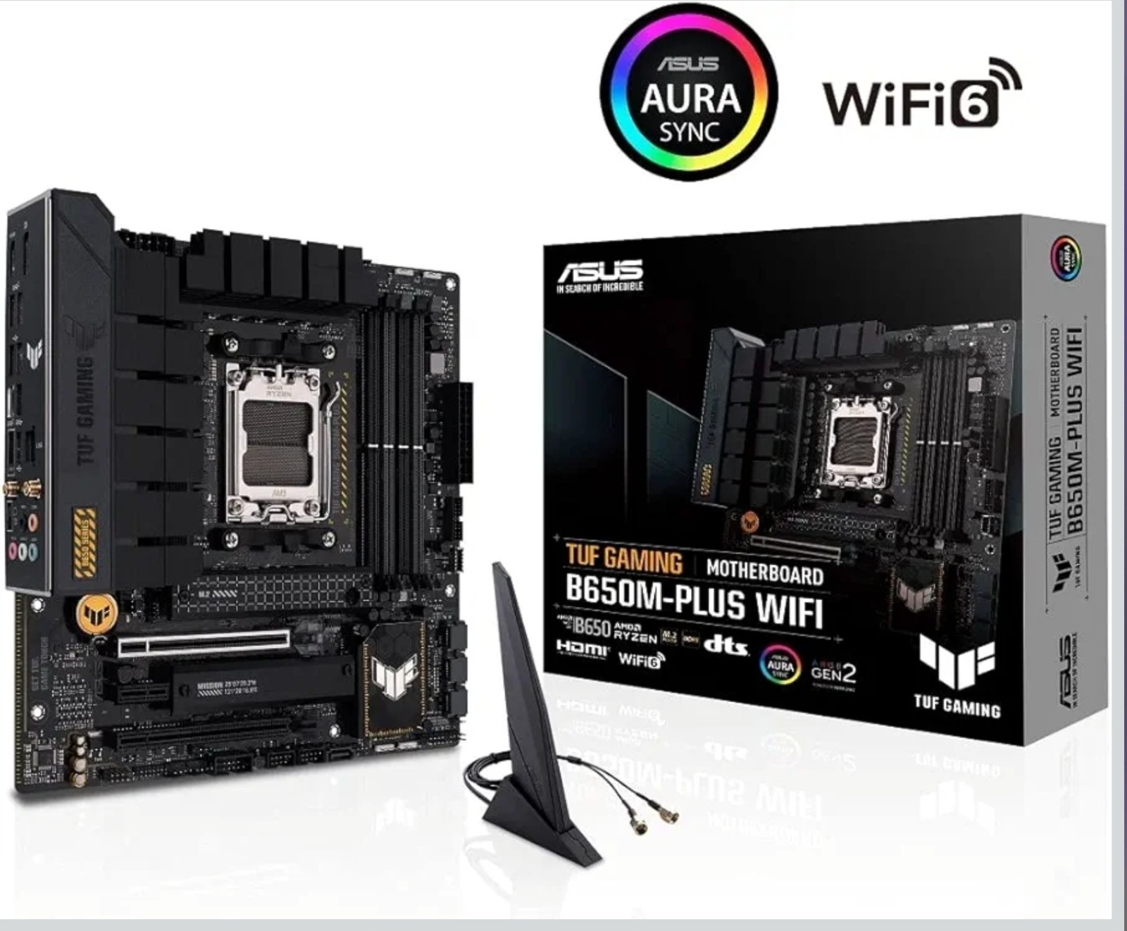 ASUS TUF GAMING B650M -Plus WiFi  + 500GB Nmve AMD AM5 DDR5 PCIE 5.0