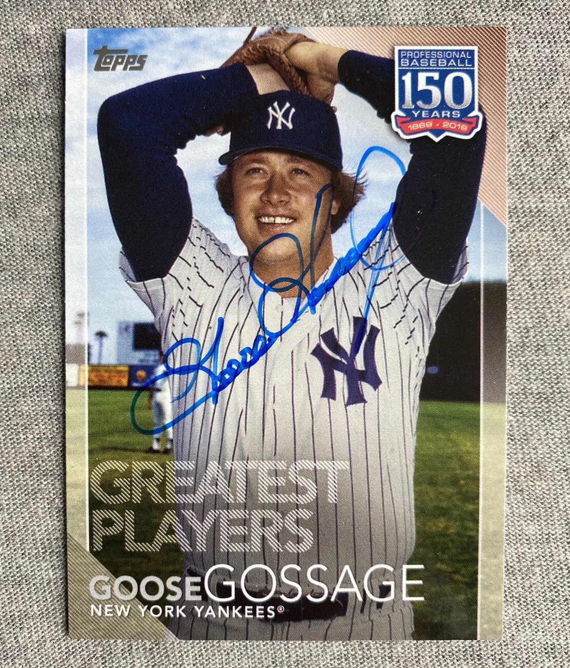 NEW YORK YANKEES- GOOSE GOSSAGE AUTOGRAPH 2019 TOPPS GREATEST PLAYERS INSERT