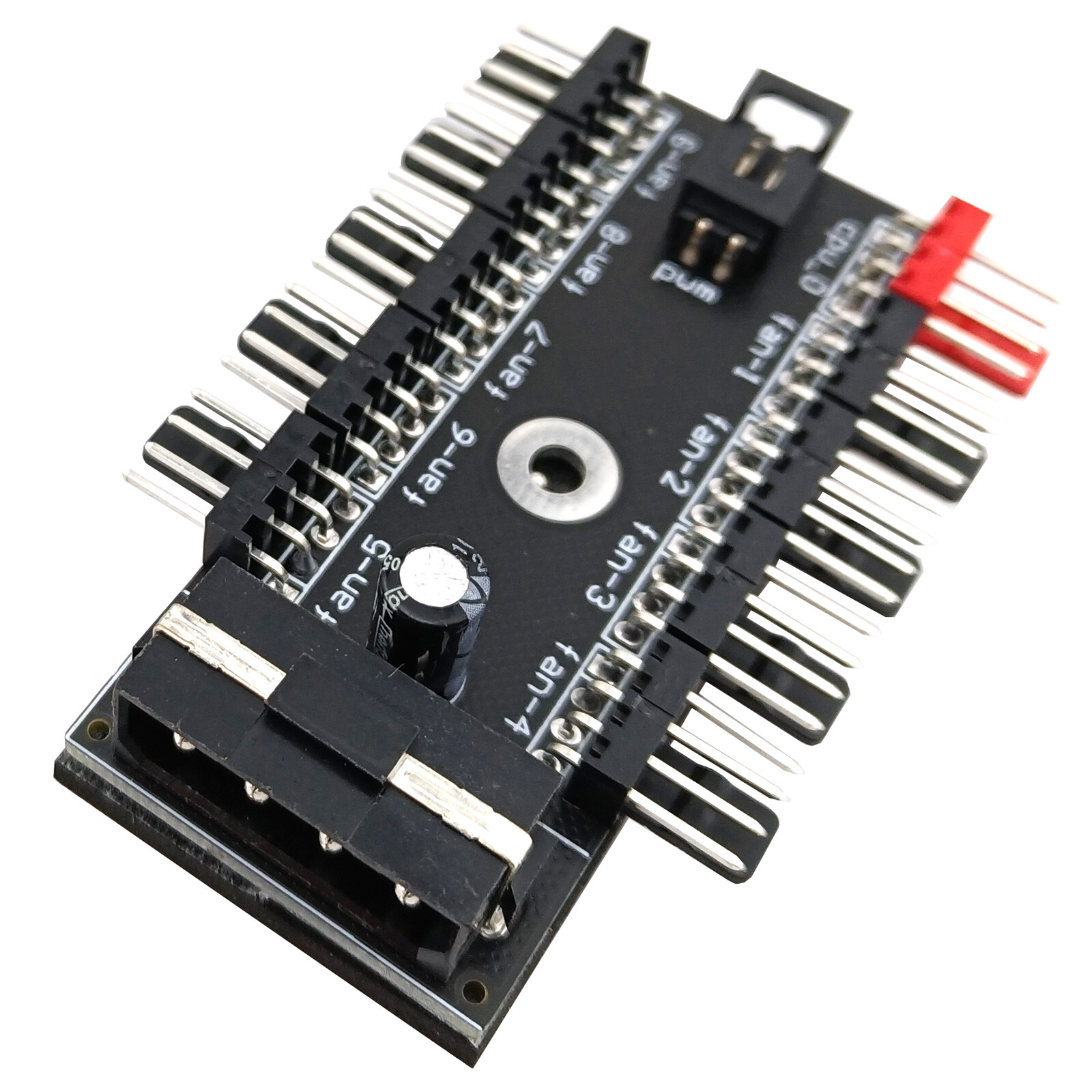 PC Computer 4pin Fan 1 to 10 Port Splitter Hub Board PWM Control IDE Power Cable