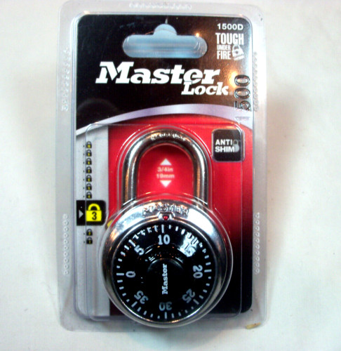 Combination Master Lock 1500D New 3/4 inch Anti Shim Combination Lock For Locker