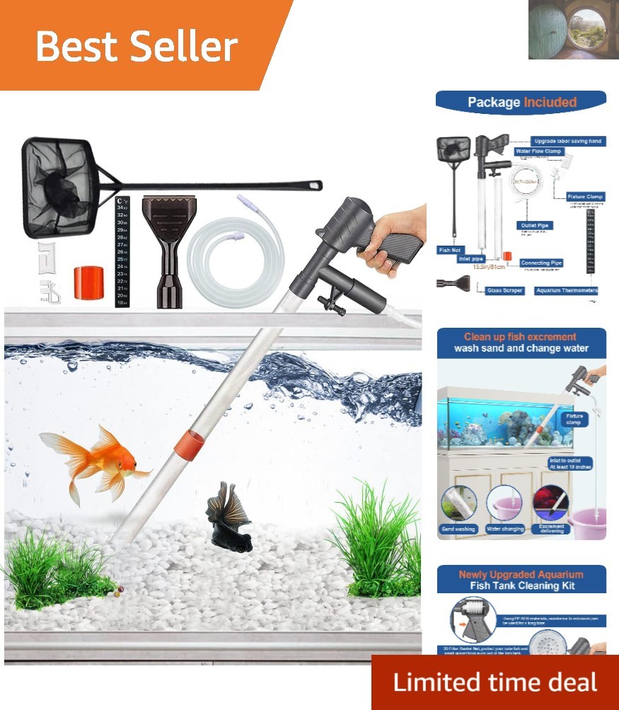 2025 Multi-Functional Aquarium Gravel Vacuum Cleaner Kit for Easy Water Change