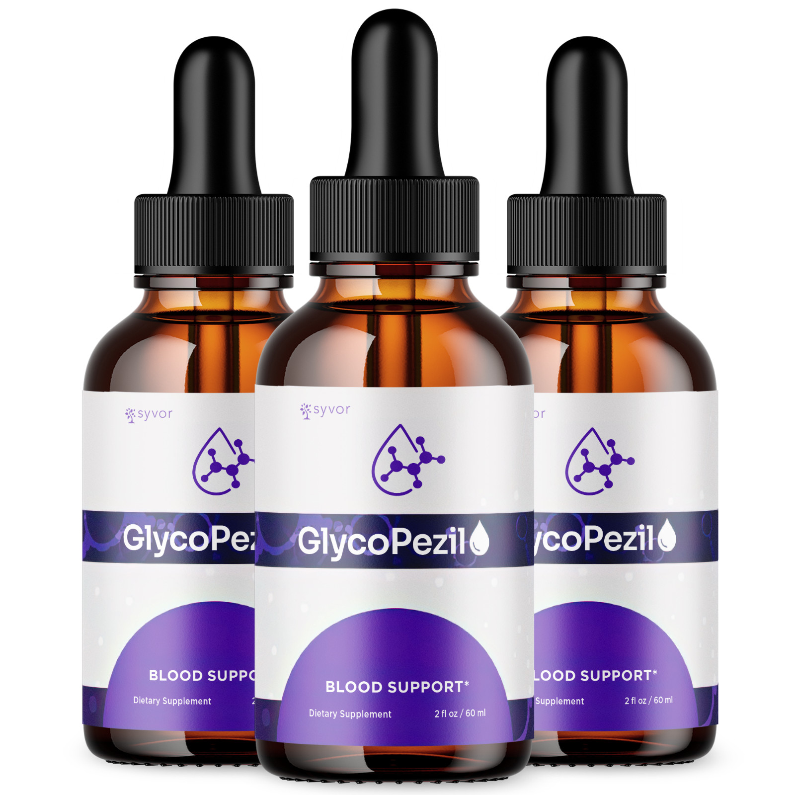 (3 Pack) Glycopezil Blood Support Drops Glyco Pezil Supplement 90 Servings