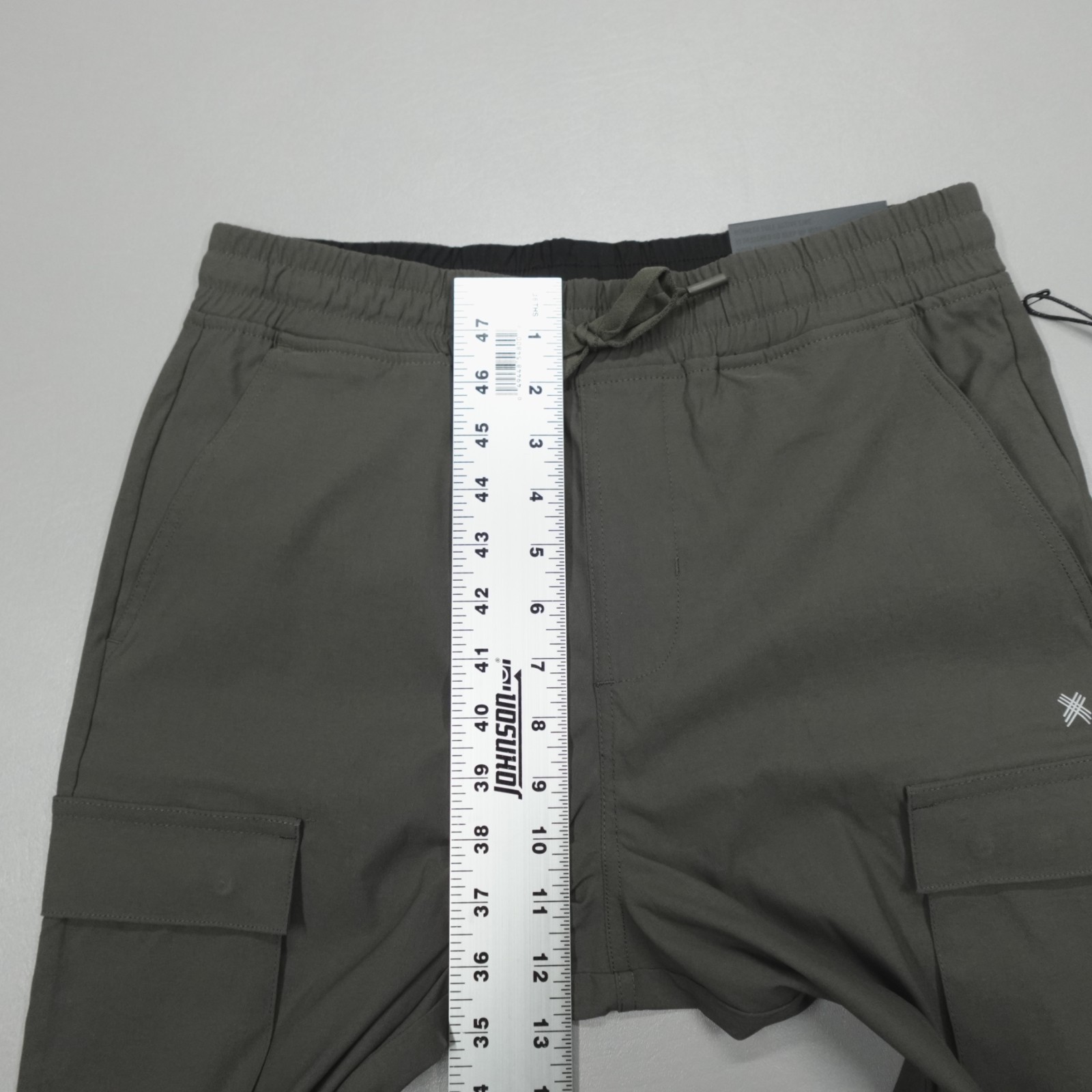 Kenneth Cole Performance Tech Jogger Cargo Tapered Woven Nylon Stretch Asphalt