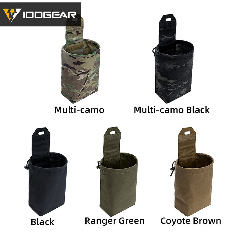 IDOGEAR Tactical Foldable Recycling Bag Dump Pouch MOLLE Drop Pouch Mini Hunting