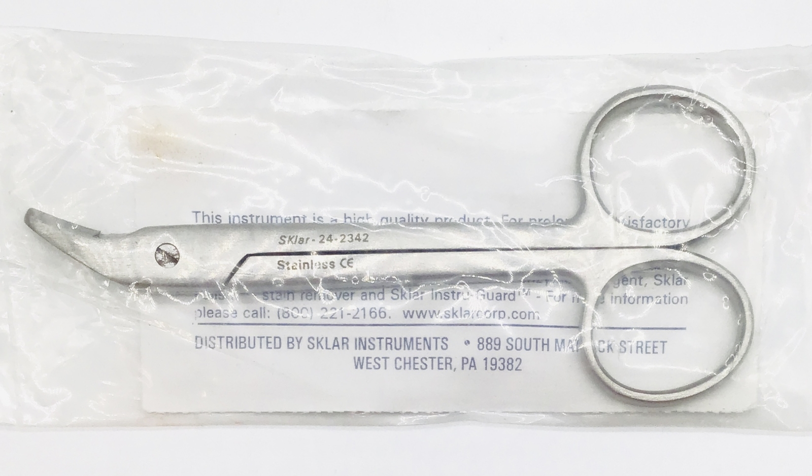 Sklar 24-2342 Wire Cutting Scissors Angular Serrated 4-3/4" - NEW