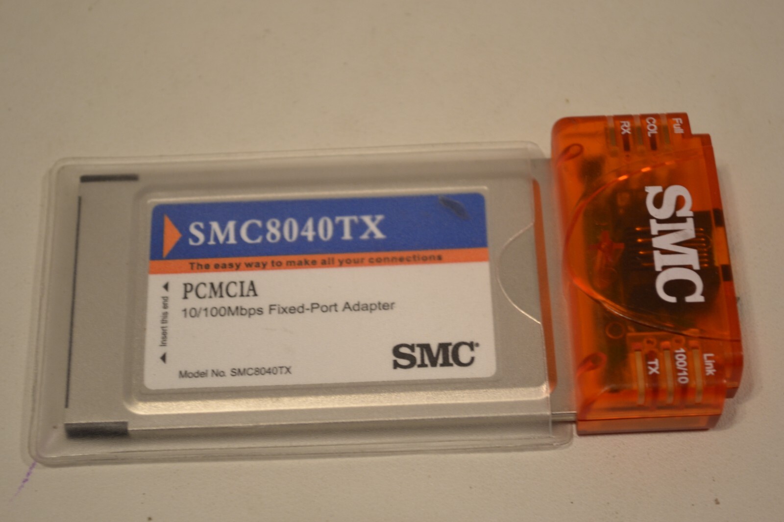 SMC8040TX PCMCIA 10/100Mbps Fixed-Port Adapter