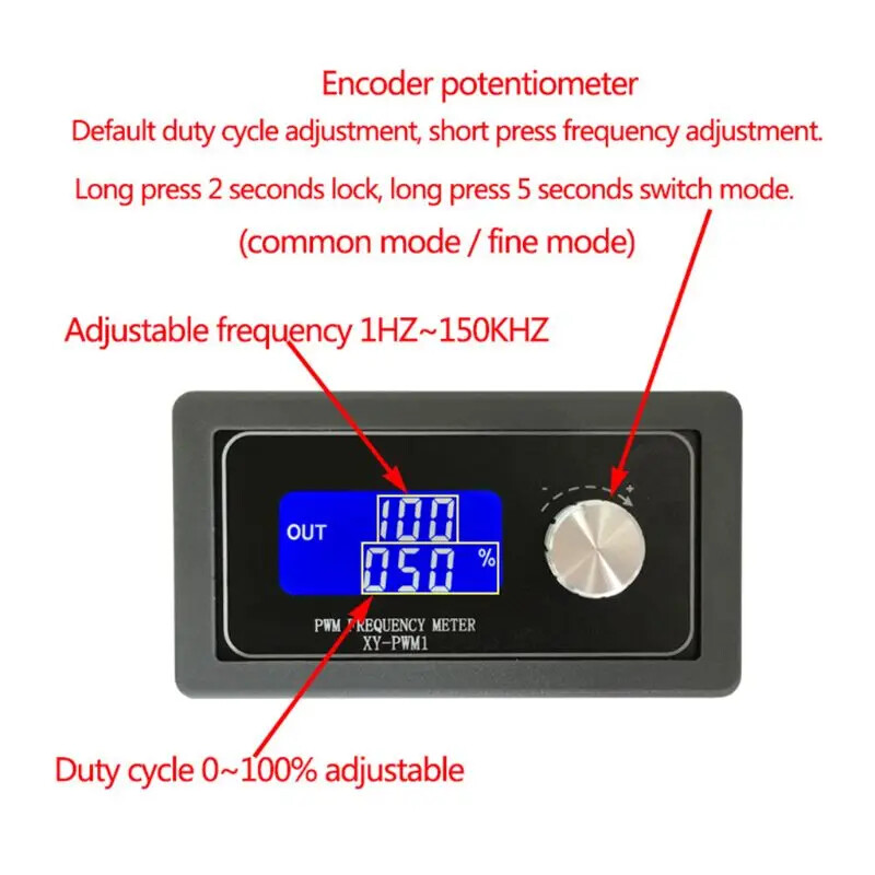 XY-PWM1 Signal Generator Module Adjustable PWM Pulse Frequency Square Wave
