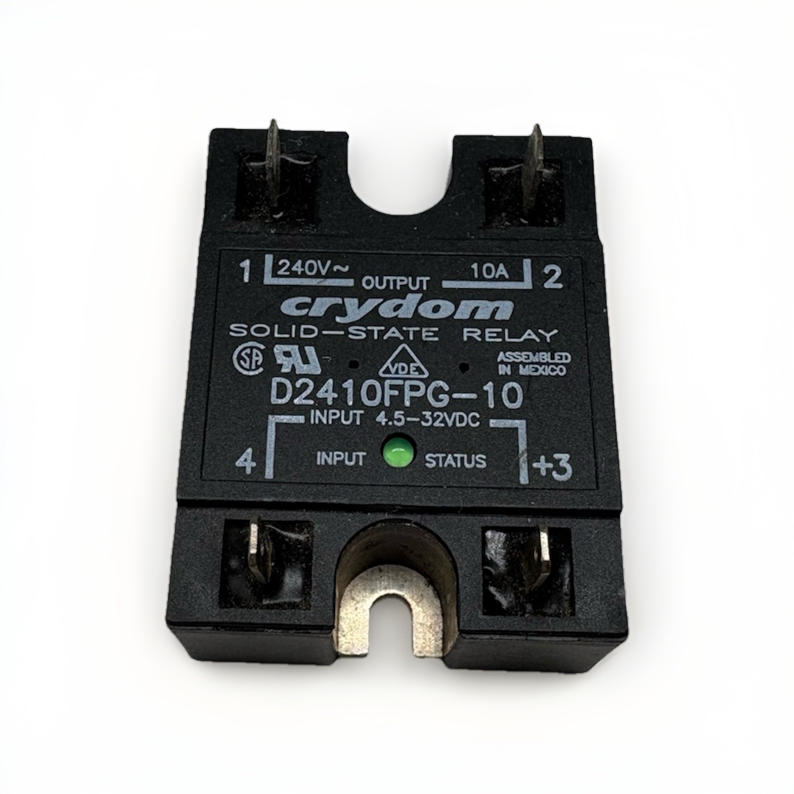 Crydom Solid State Relay D2410FPG-10 Black 4.5-32VDC Input 240V 10A Out Qty 1