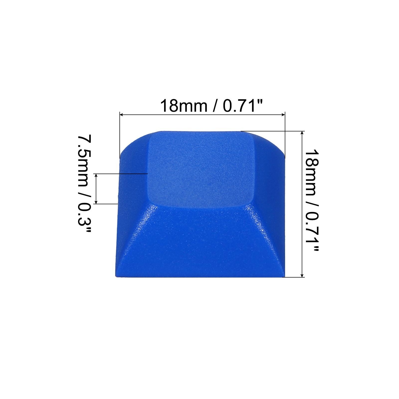 1U Blank Keycaps, 5 Pack MX Keyboard Replacement Universal PBT Mechanical, Blue