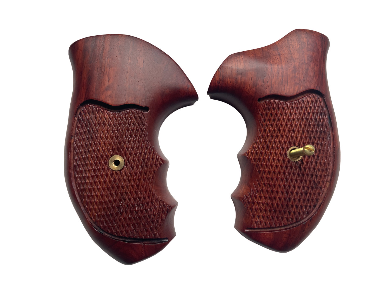 Checker Grips For Taurus Small Frame M85 605 850 851 .38 Special wood grips