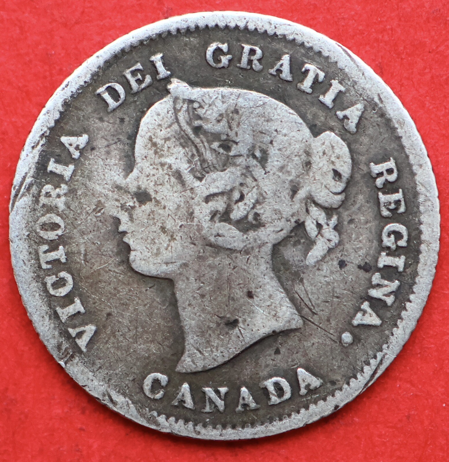 1875H Canada 5 Cents Small Date - Fine - Lot#12312