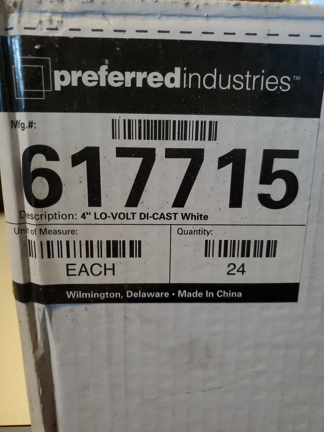 Preferred Ind 4 in. Lo-volt Di-Cast White Baffle