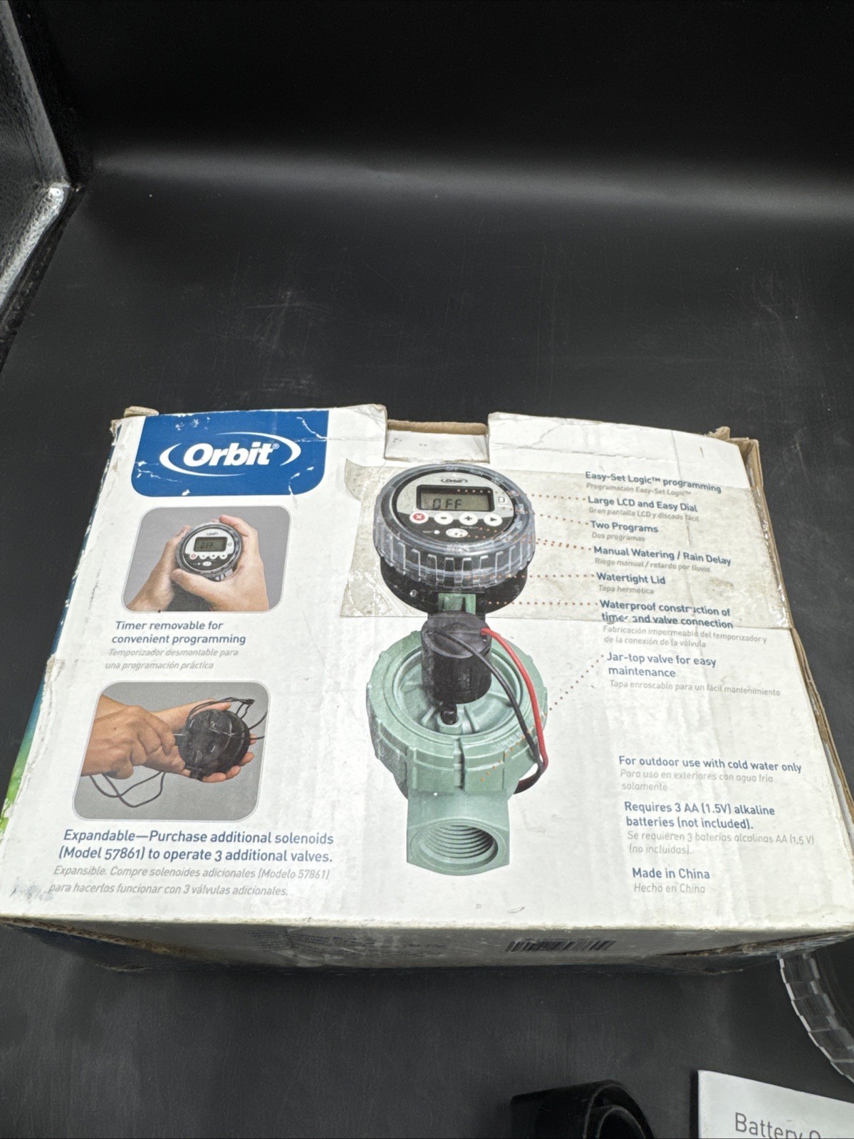 Orbit 57860 Battery Powered Programmable 4-Zone Sprinkler New Open Box