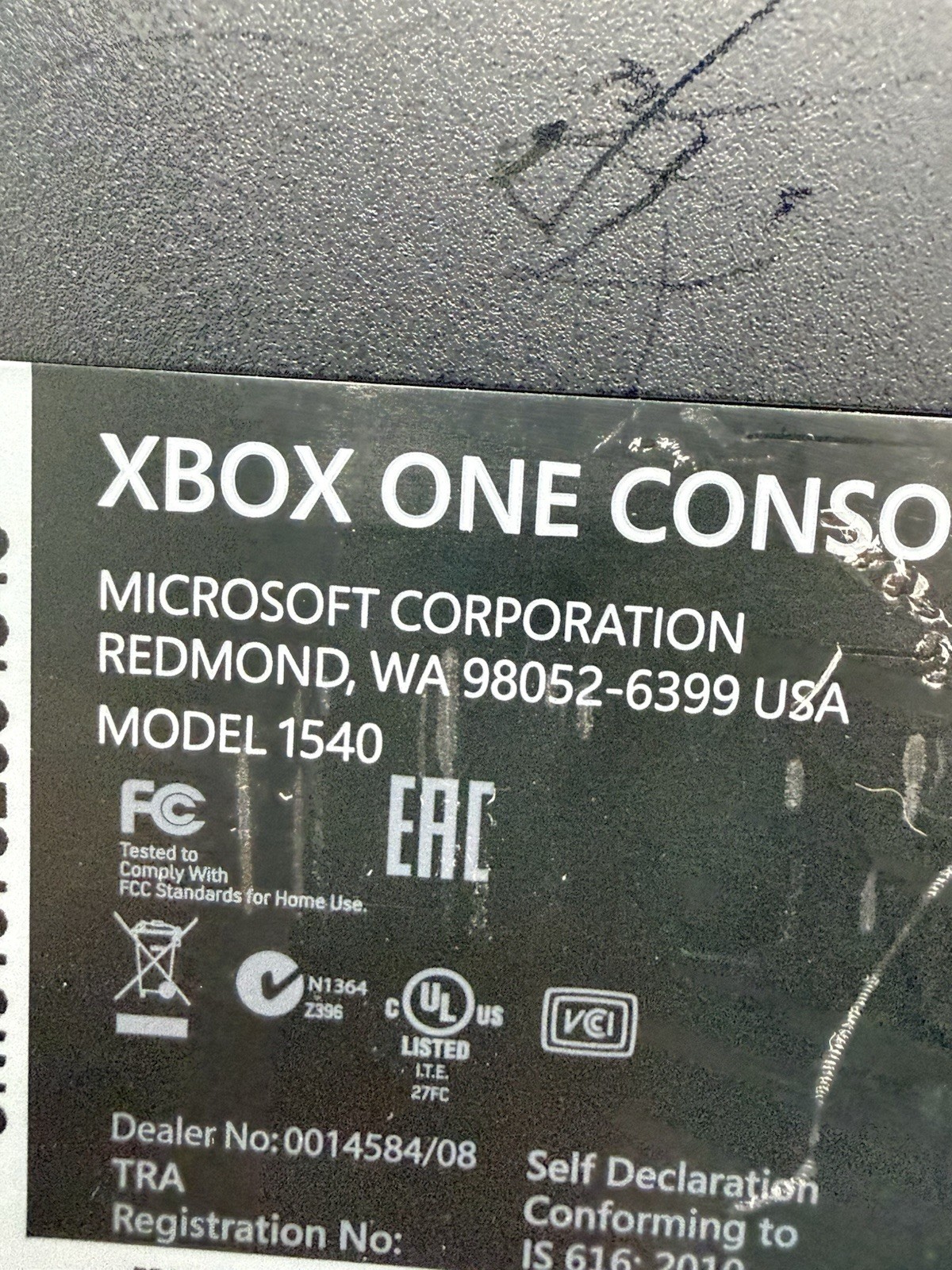 Microsoft Xbox One Model 1540 500GB w/ Power Cable - Tested & Working