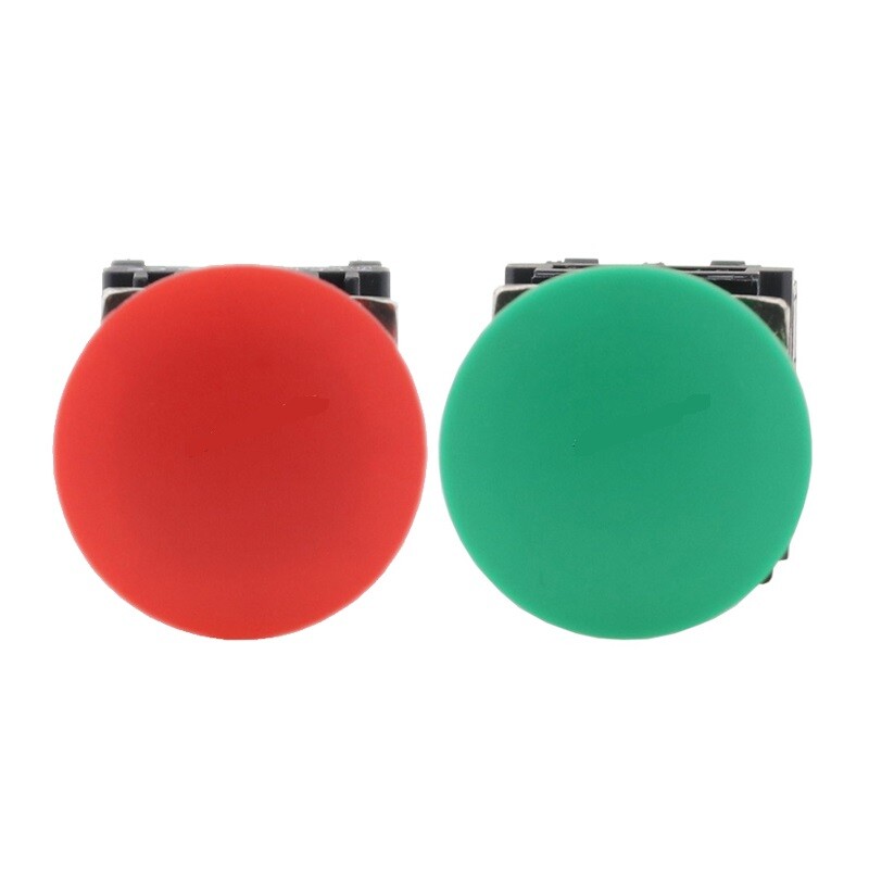 16mm mushroom cap round Push Button Switch Self Reset 2NO2NC 8Pin Silver contact