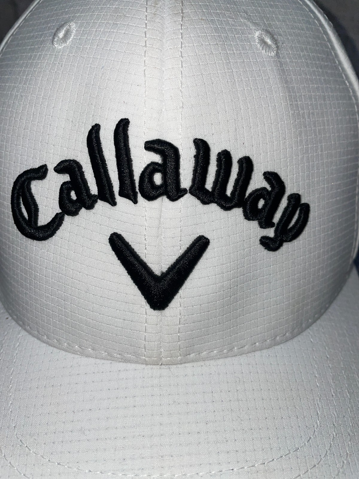 Callaway Odyssey Golf White Performance Adj Strapback Hat Cap Loggers Trail
