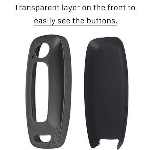 for Nissan Key fob Cover with Leather Keychain,TPU Key case,Compatible black