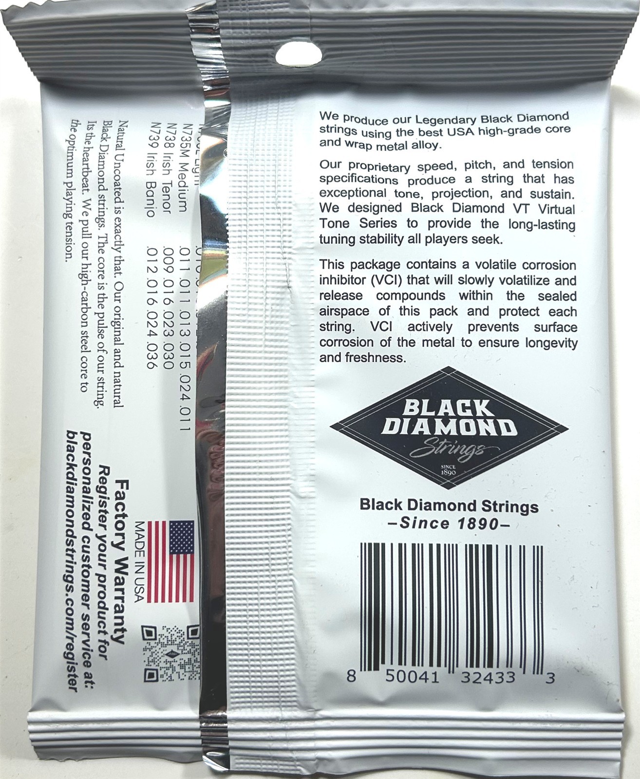 Black Diamond Banjo Strings 2 Sets 5-String Medium Loop End Nickel Wound