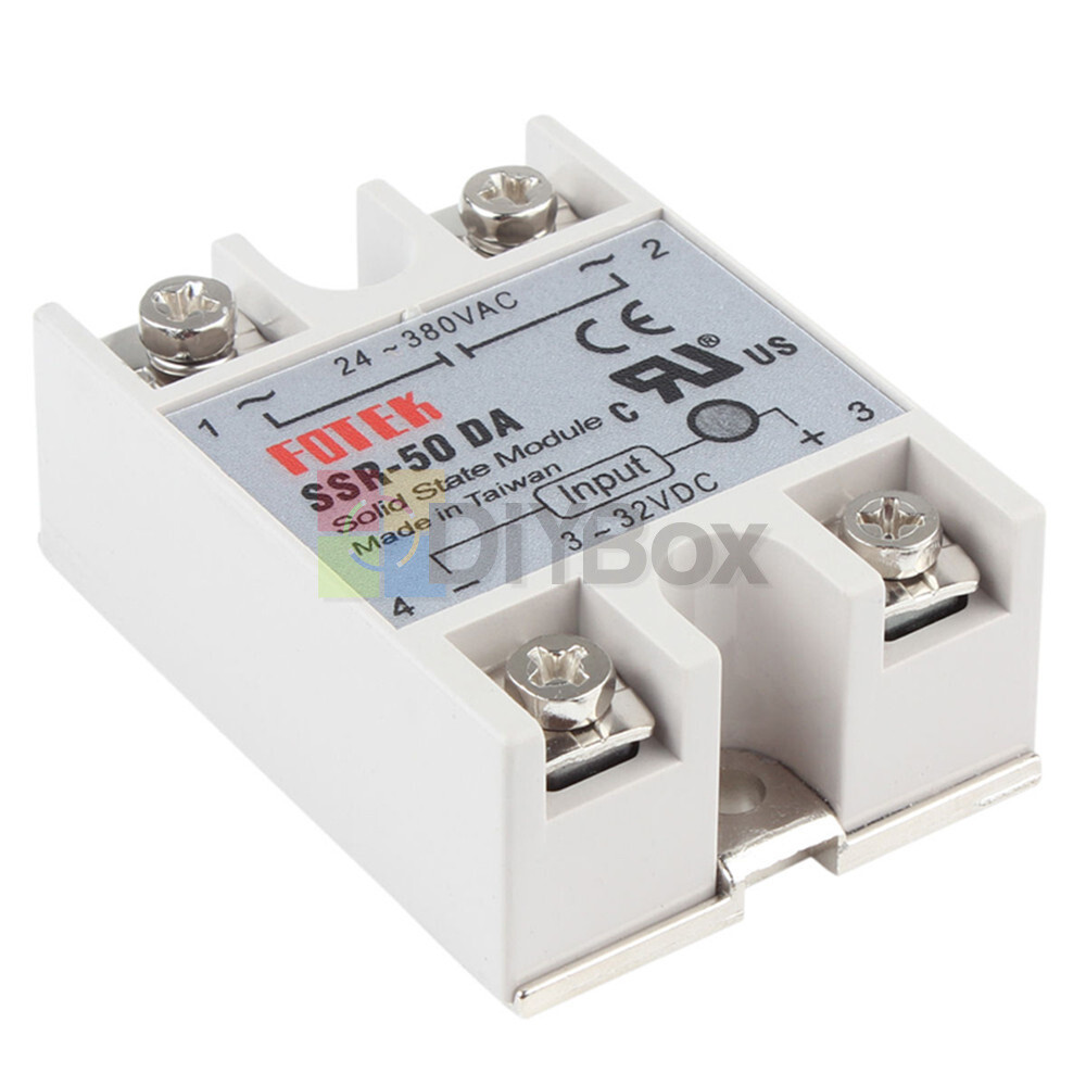 24V-380V 50A 250V SSR-50 DA Solid State Relay Module 3-32V DC To AC