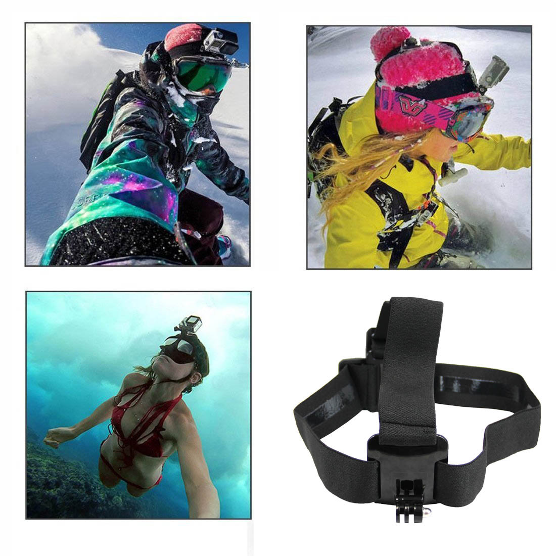 3Way Arm Elastic Chest Strap with 3-Way Adjustment Base for GoPro