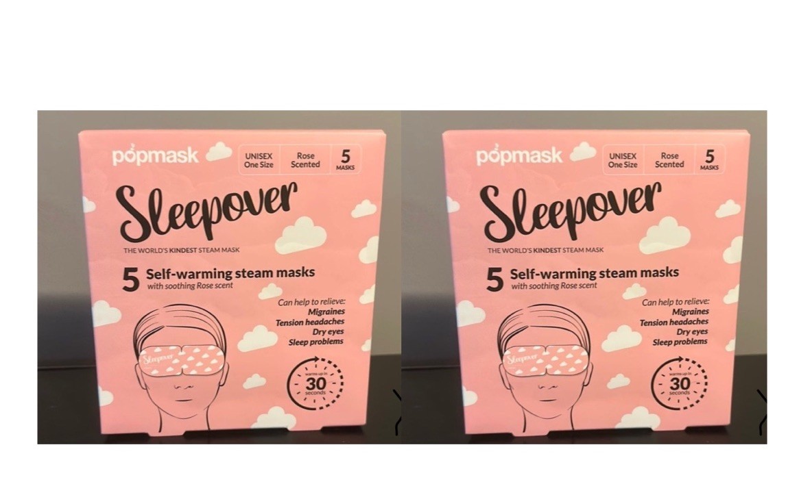 POPMASK LONDON Sleepover Rose Scented Self-Warming Steam Mask (5 Pack).