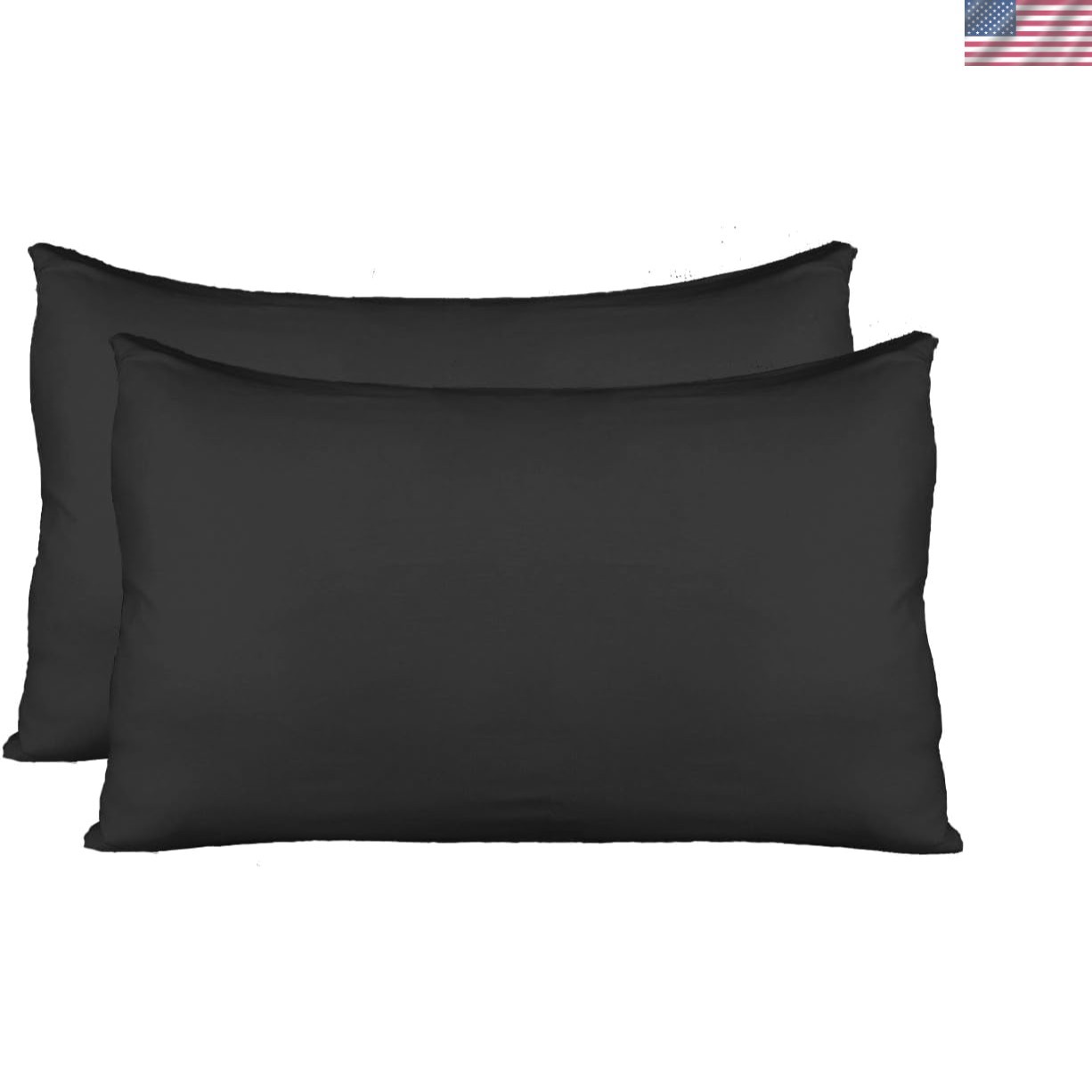Ultra Soft Stretchable Jersey Pillowcases with Invisible Zipper - Twin Pack