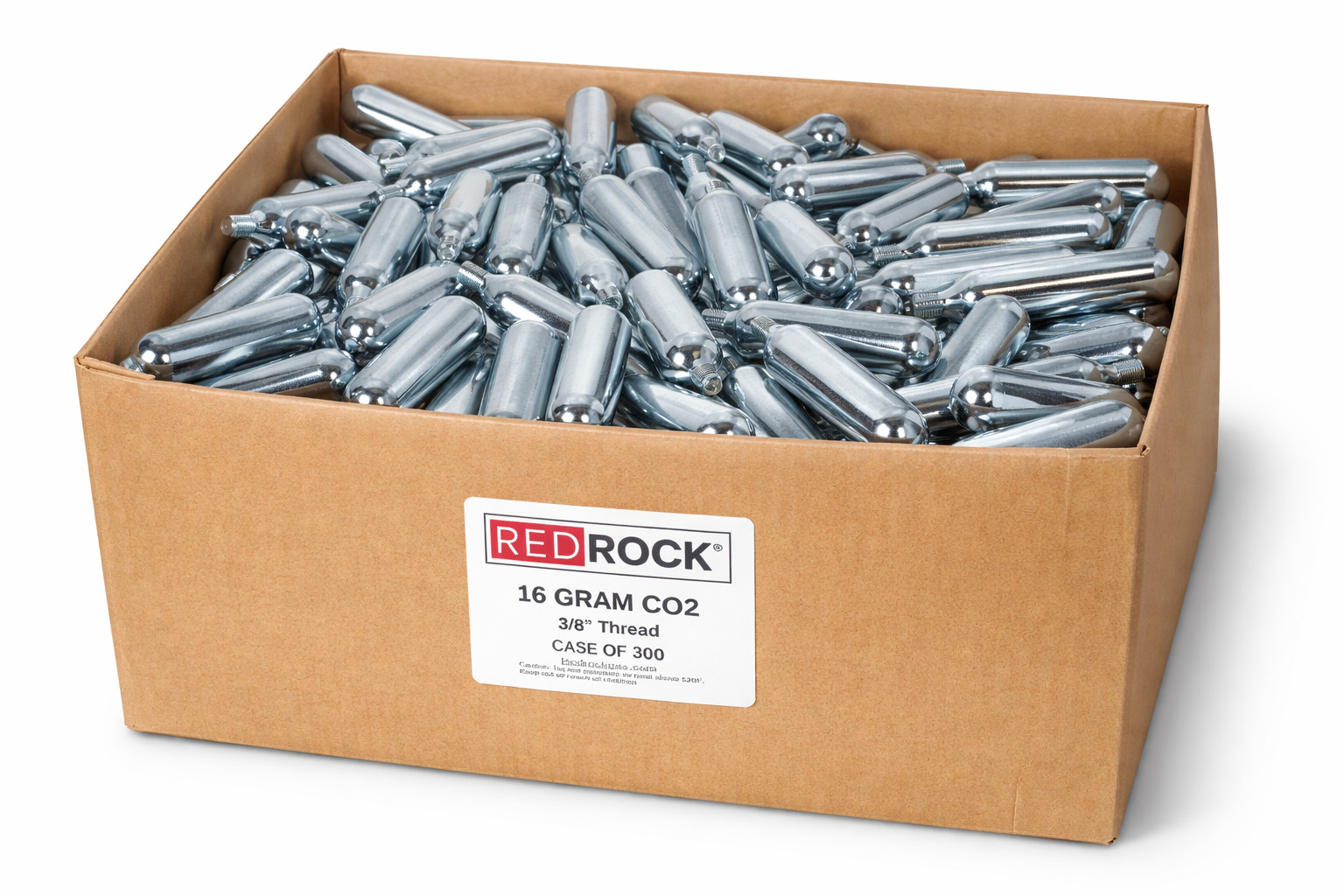 Case of 300 | 16g Threaded CO₂ Cartridges – 3/8" Food-Grade for Beer Chargers