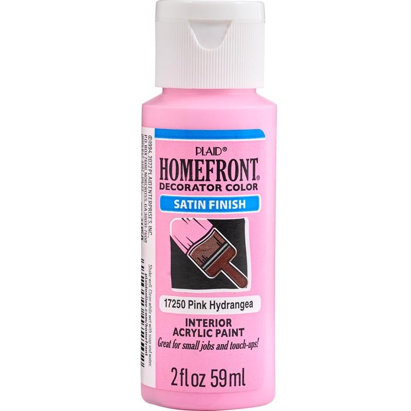 Homefront 17250 Satin Pink Hydrangea Multi Surface Hobby Paint 2 oz. (Pack of 3)