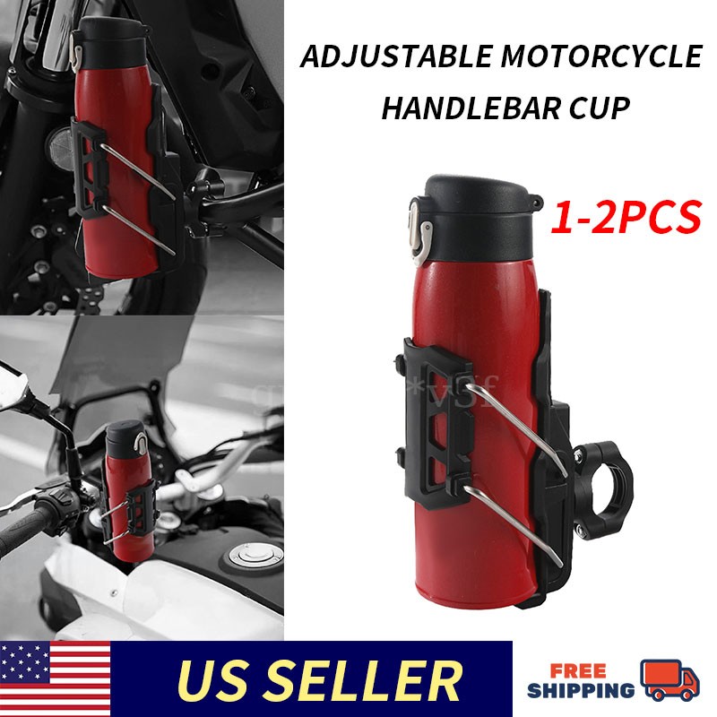 Adjustable Motorcycle Handlebar Cup Holder Mount Drink Water Bottle for Bike