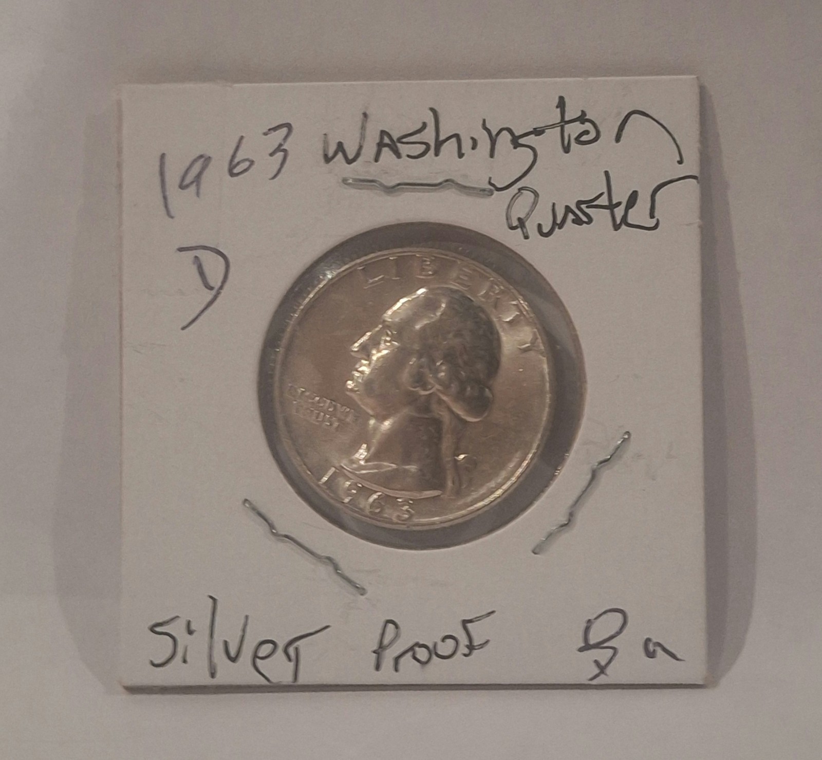 Silver Washington 25c Quarter Uncirculated Condition 1963-D